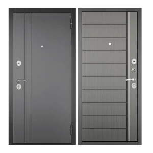 92052221 Входная дверь Unicorn Apartment правый 205x96см цвет графит букле/орех пепельный STLM-1514885