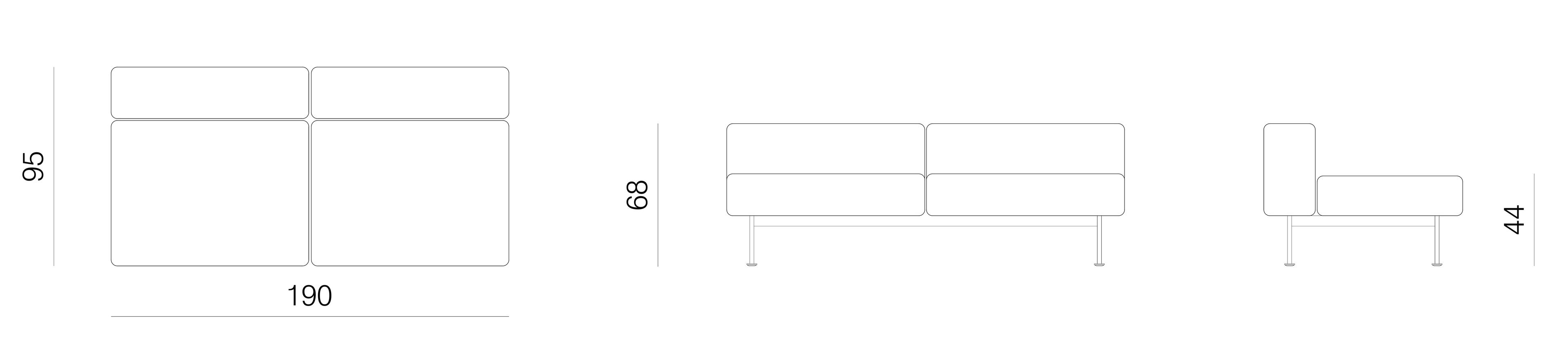 4-местный тканевый садовый диван prostoria Convert ARCH-00127888 - Вид №3