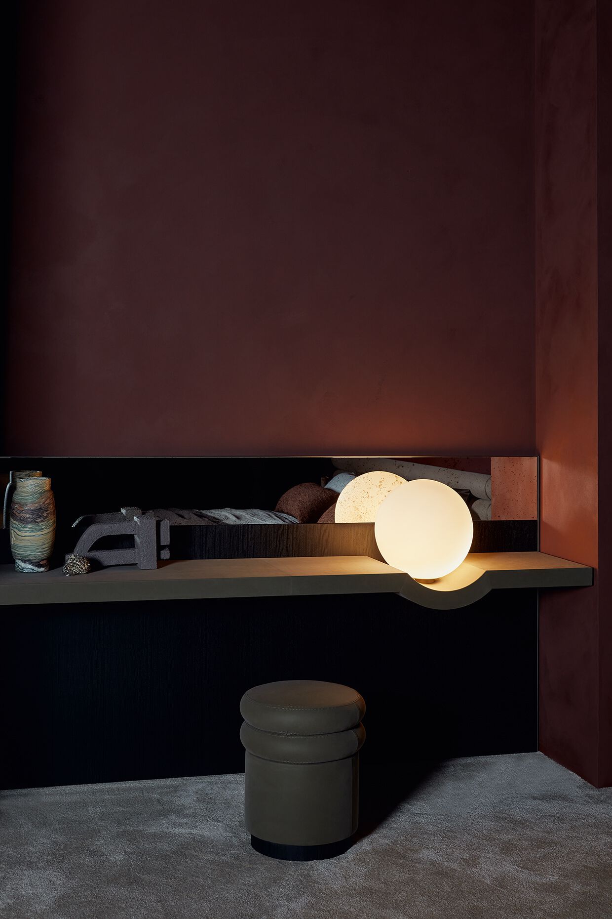 Круглый пуф из ткани Gallotti&Radice тычинки ARCH-00029734 - Вид №2