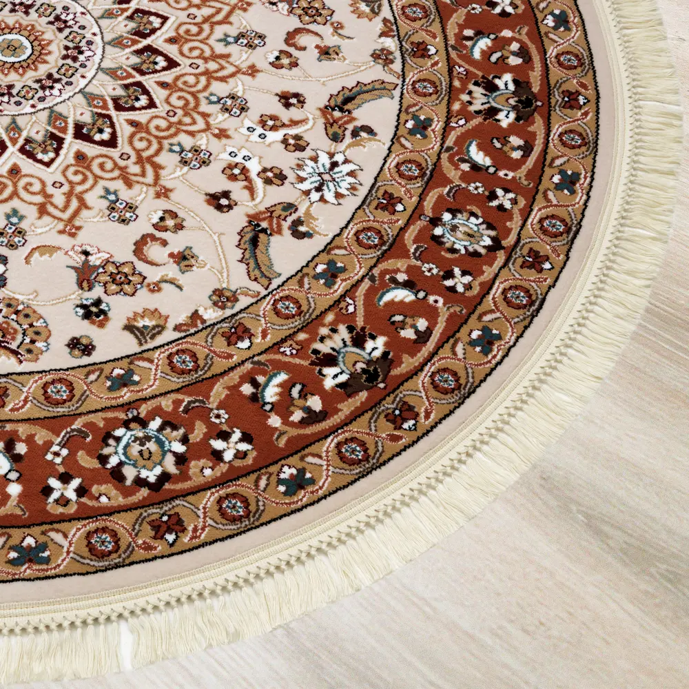 Ковер полипропилен Шахреза D210KT ø160 см цвет кремовый MERINOS STLM-2199731 - Вид №1