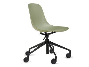 Регулируемый по высоте стул из полипропилена с колесами