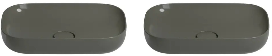 90394496 Накладная раковина Wellsee Croquis 150304001 овальная 60 см цвет антрацит 2 шт STLM-0989219