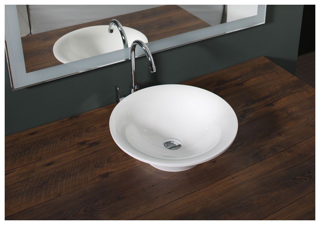 V32 Накладная раковина на столешницу  круглая Aquanet  - Вид №2