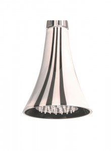 60961 ø см. 10 лейка белого цвета с 3 черными линиями - хром. Bongio Soffi