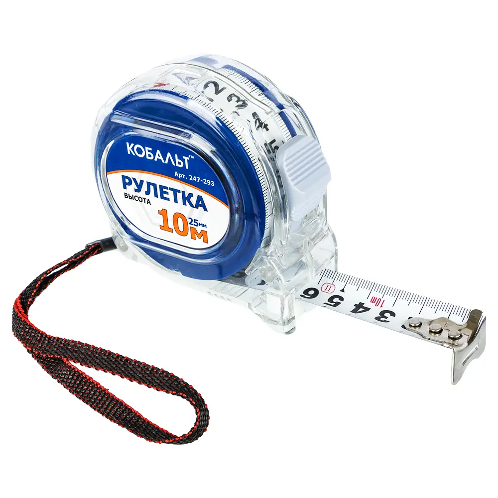 Рулетка измерительная КОБАЛЬТ 247-293 10м с двухсторонней шкалой 89374066 STLM-1392620