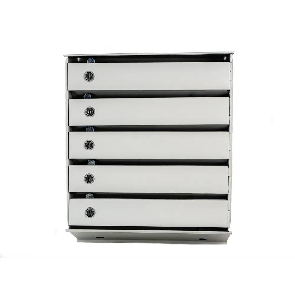 Почтовый ящик секционный вертикальный 5, металл, цвет серый Santreyd STLM-2022449 - Вид №1