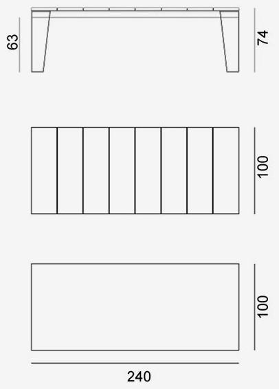 Gervasoni Прямоугольный стол со столешницей из вулканического камня Gervasoni outdoor sun-id-1458394 - Вид №2