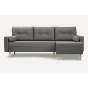 92008516 Раскладной диван Divan.ru Нумо 216x87x137 см велюр цвет темно серый STLM-1488026
