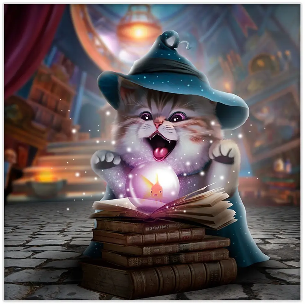 Santreyd Картина 'Волшебный шар' на джутовом холсте 30×30 см 87233219 STLM-0073553