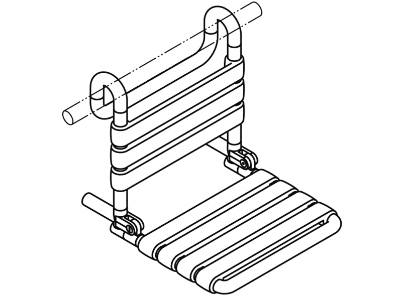 801.51B115 Подвесное сиденье, складное HEWI Edition matt | Polyamid  - Вид №6