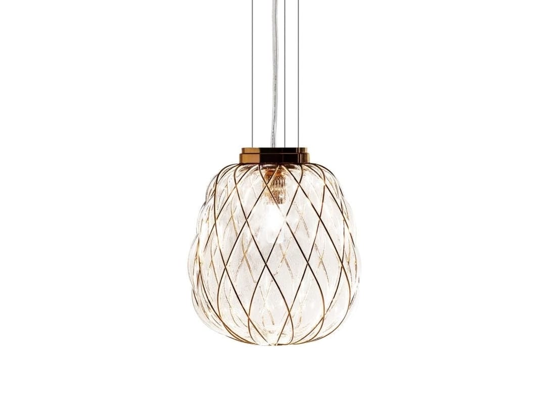 Стеклянный и металлический подвесной светильник FontanaArte Pinecone ARCH-00121081 - Вид №2