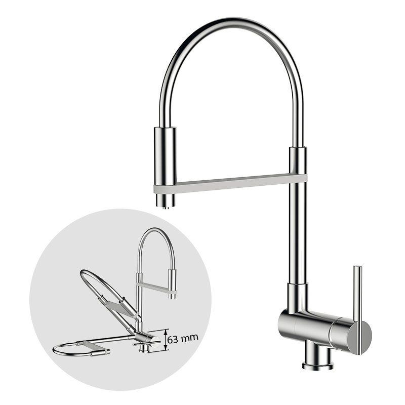 40824400 BASIC/PREMIUM Складной носик Клип Смеситель для мойки Хром GRB MIXERS 