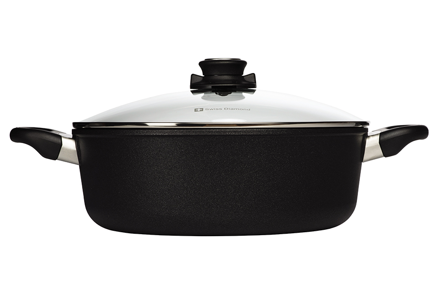 Сотейник индукционный Swiss Diamond со стеклянной крышкой, глубокий, две ручки, Ø28 см XD6928IC - Вид №3