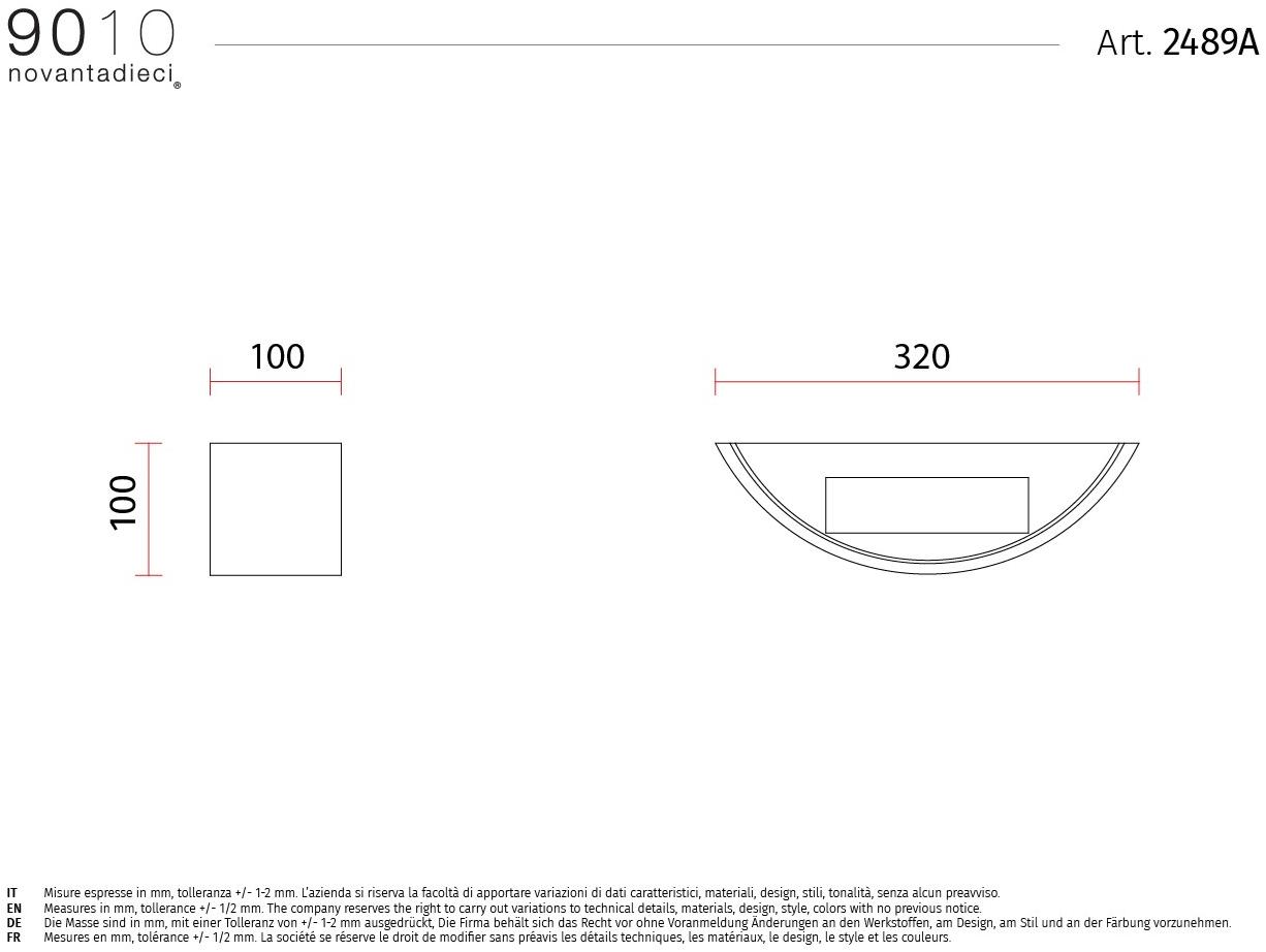 9010 novantadieci Настенный светильник Concrete®  2489a  - Вид №3