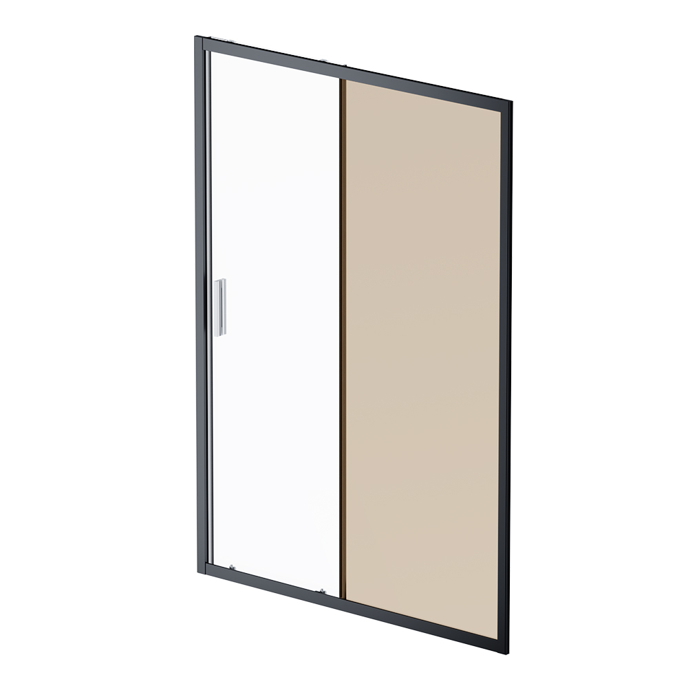 W90G-140-1-195BBr Solo Дверь душевая 140х195 стекло бронзовое профиль черный матовый AM.PM Gem - Вид №5