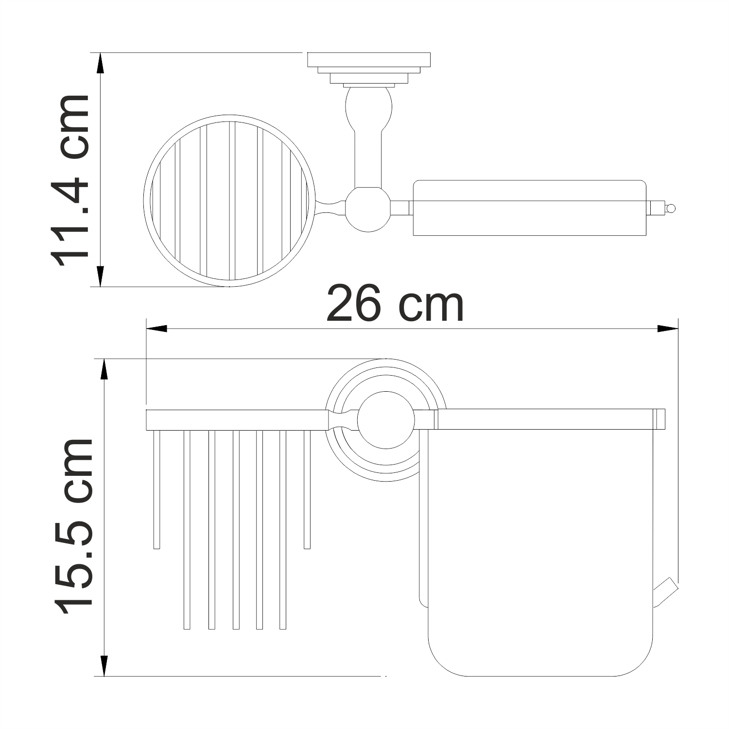 K-7059 Ammer Держатель туалетной бумаги и освежителя WasserKRAFT Ammer K-7000  - Вид №2