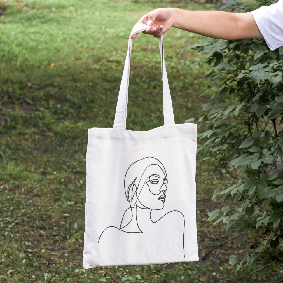 91072666 Сумка для покупок Elegance Girl 30x40 см текстиль цвет белый STLM-0469381 NOBRAND
