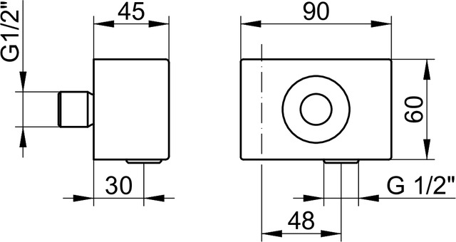 51192130000 Соединение-вывод для шланга DN 15 KEUCO Edition 11 - Вид №2