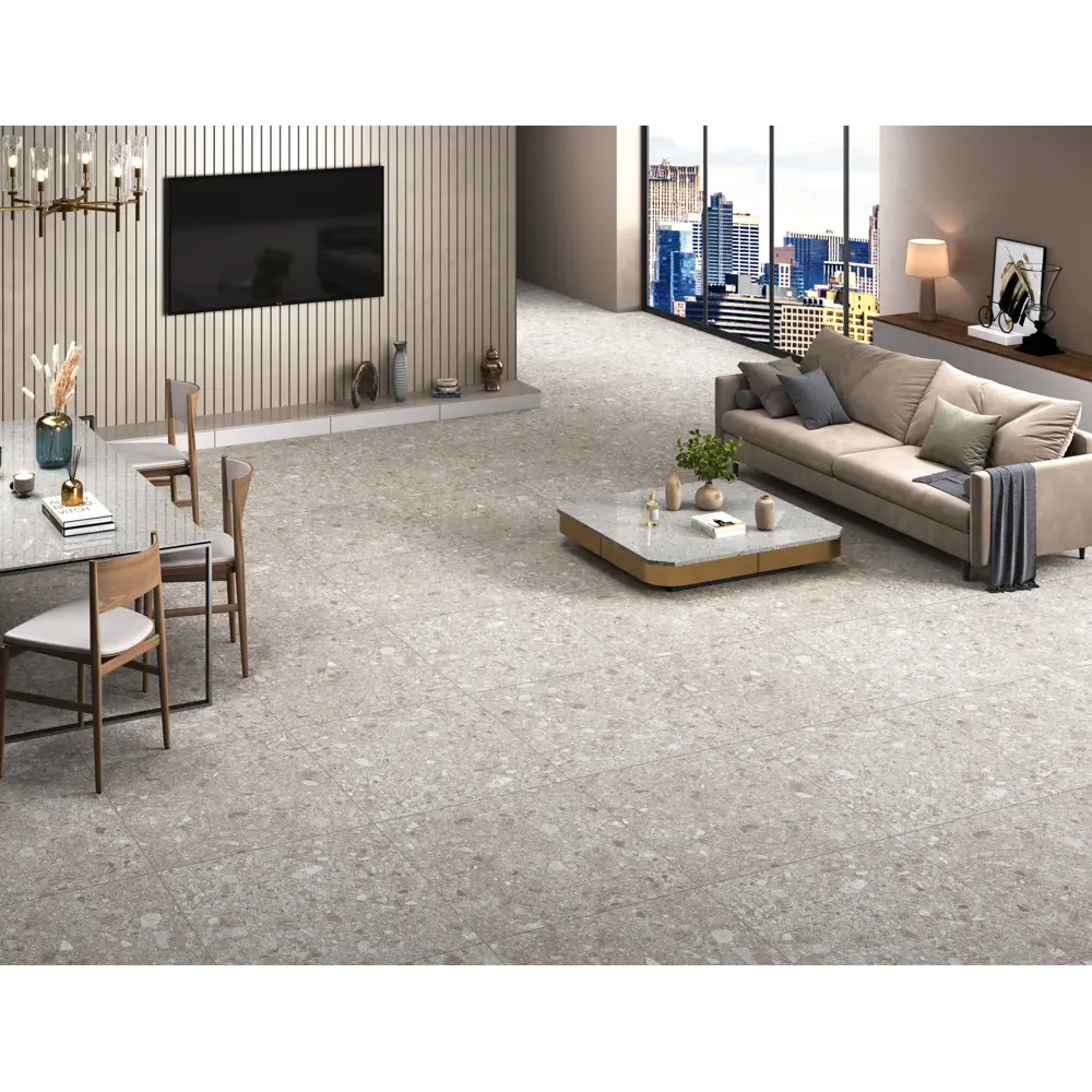 Глазурованный керамогранит Stonella Bianco 60x60 см 1.44 м² матовый цвет белый Santreyd STLM-2171069 - Вид №3
