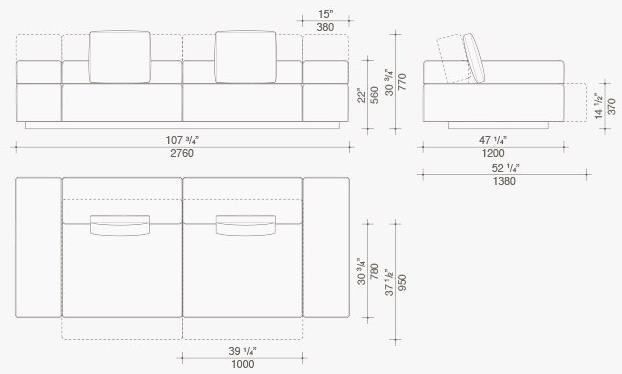 Lema Диван-кресло из ткани sun-id-1475879 - Вид №6