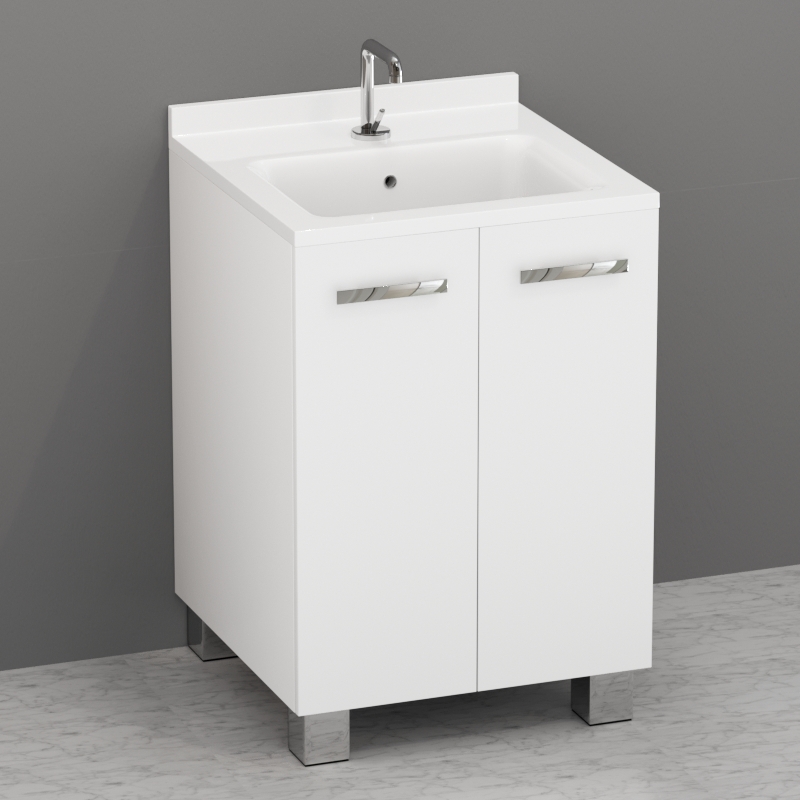 9165k3 Aquadom мебель в комплекте с умывальником 60x60 с сифоном 60 см цвет Белый бархат Kerasan Aquadom Италия