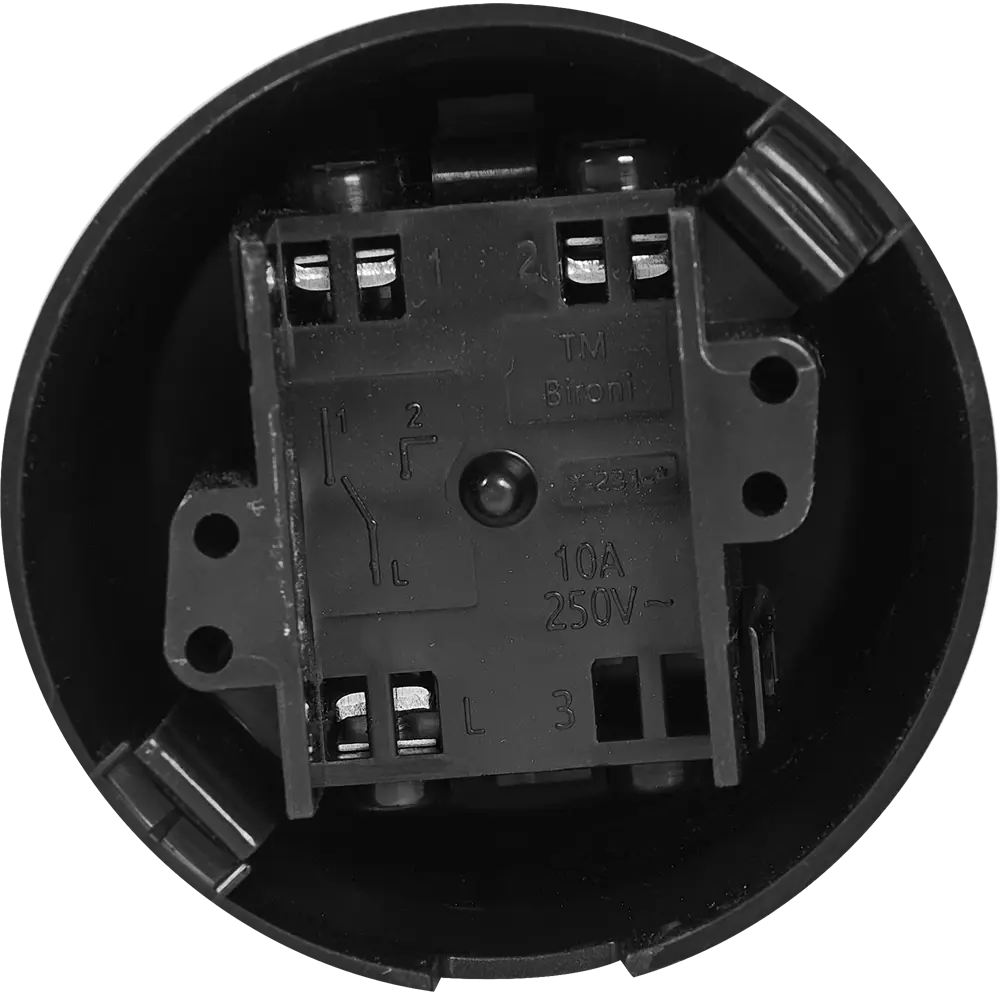 Выключатель Electraline одноклавишный в глянцевом черном исполнении 84229212 Лофт STLM-0047240 - Вид №2