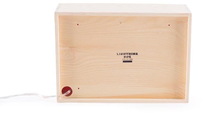 Seletti Светящаяся буква из дерева Lighthink boxes sun-id-1366637 - Вид №4