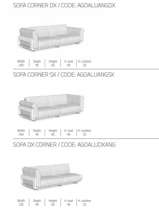 Тканевый модульный садовый диван Talenti Argo-alu ARCH-00087005 - Вид №7