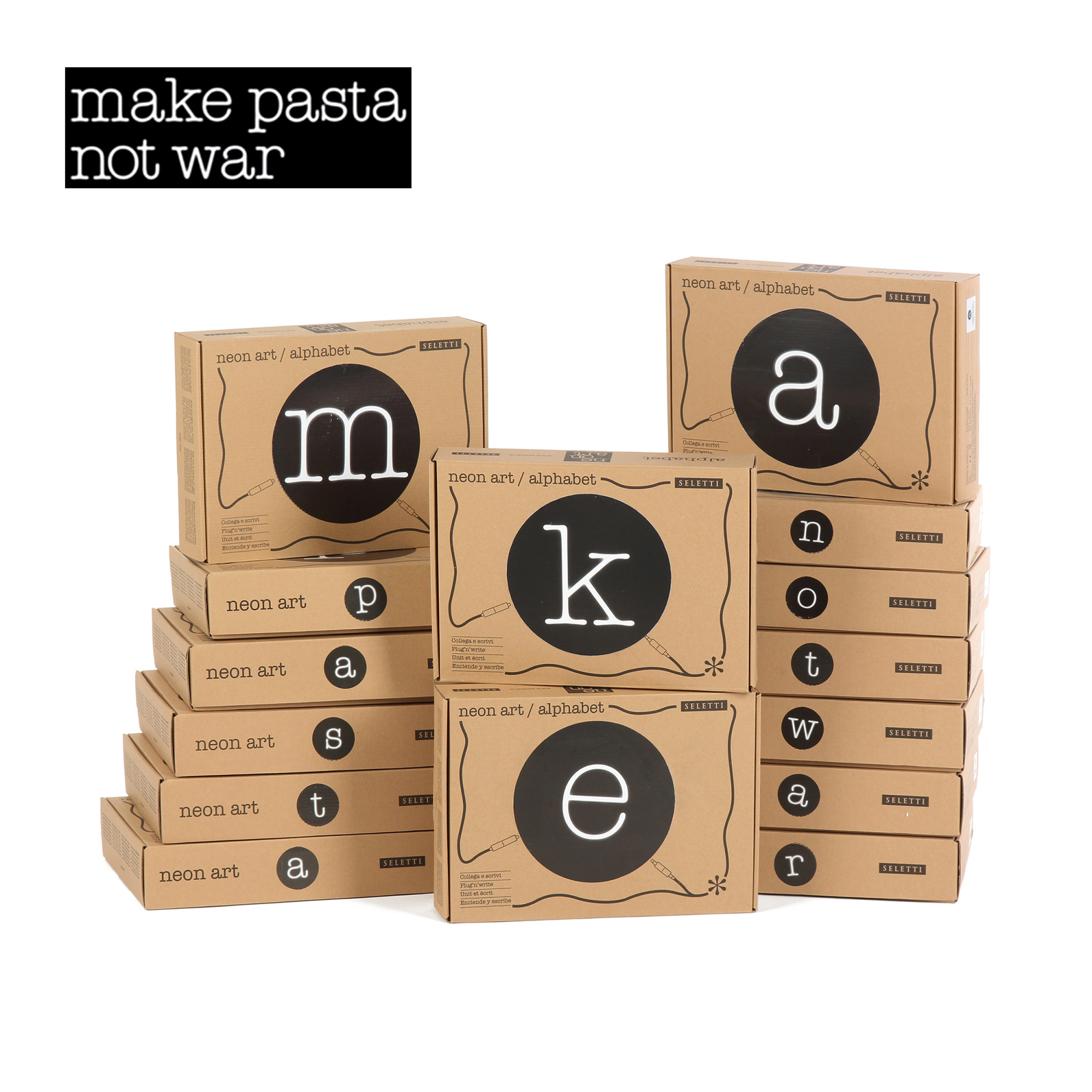 8008215001272 Настенный светильник neon art make pasta not war Seletti 