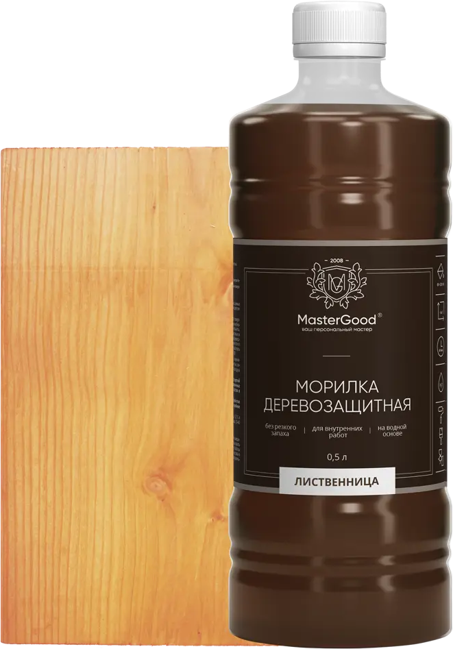 88038575 Морилка для дерева на водной основе Good Master 0.5 л цвет лиственница STLM-0076609