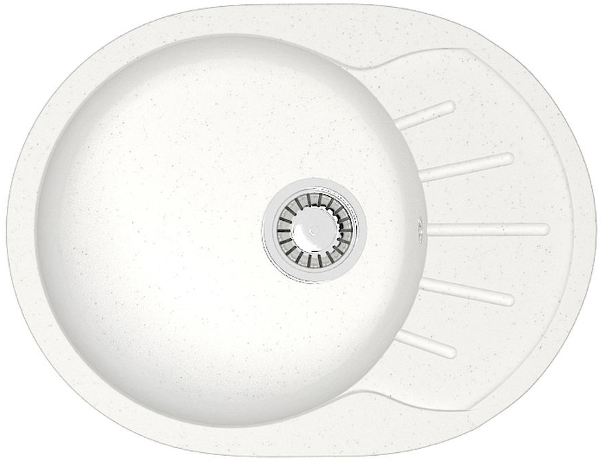 91052403 Врезная мойка CS00079918 57.50x44x21.50 см искусственный камень цвет белый STLM-0458643 AZARIO