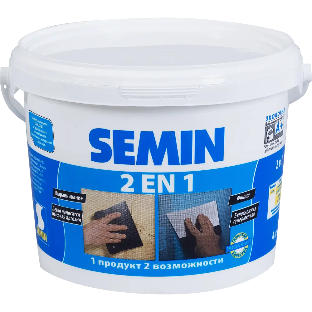 Шпаклёвка 2в1 Semin 4 кг 14247856 STLM-2021489 