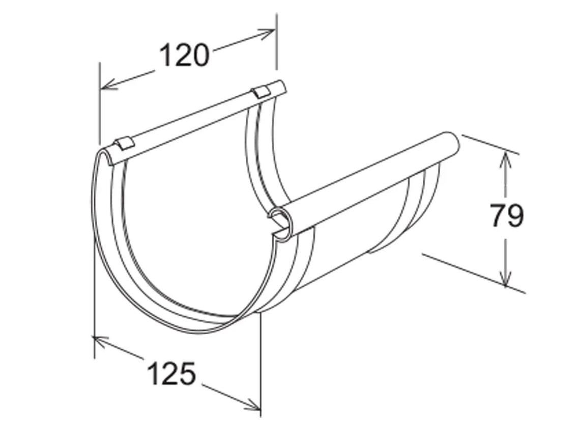 Простое соединение желоба 125 First Corporation First Plast ARCH-00037522 - Вид №2