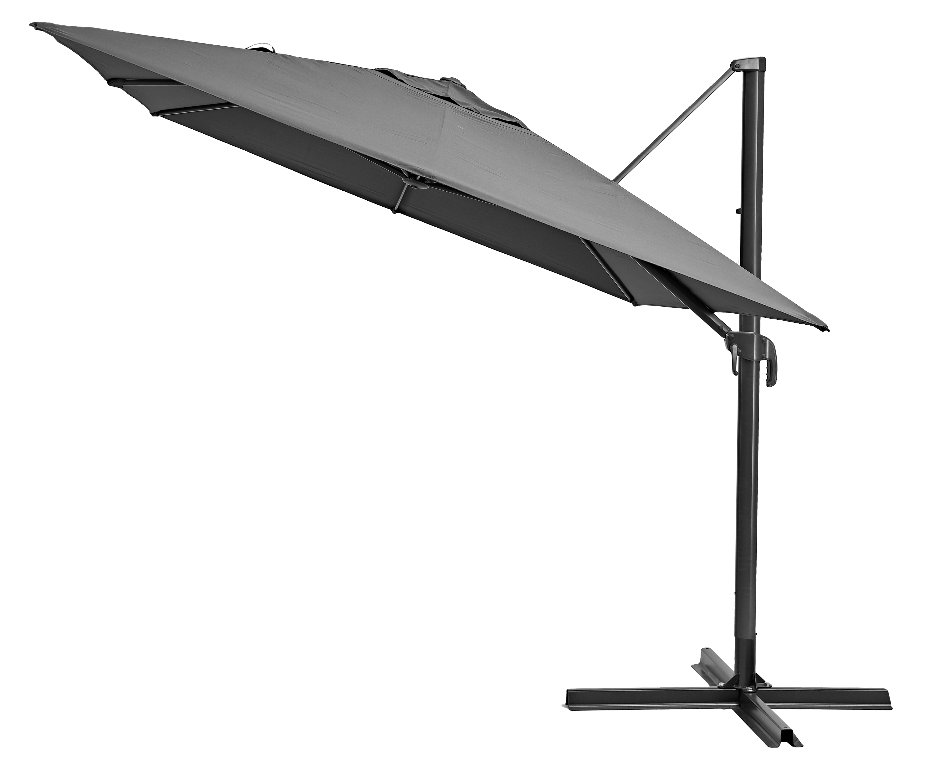 NATERIAL Зонт пляжный с боковой стойкой Aura 281x386 см, серый 82232818 STLM-0022480 - Вид №1