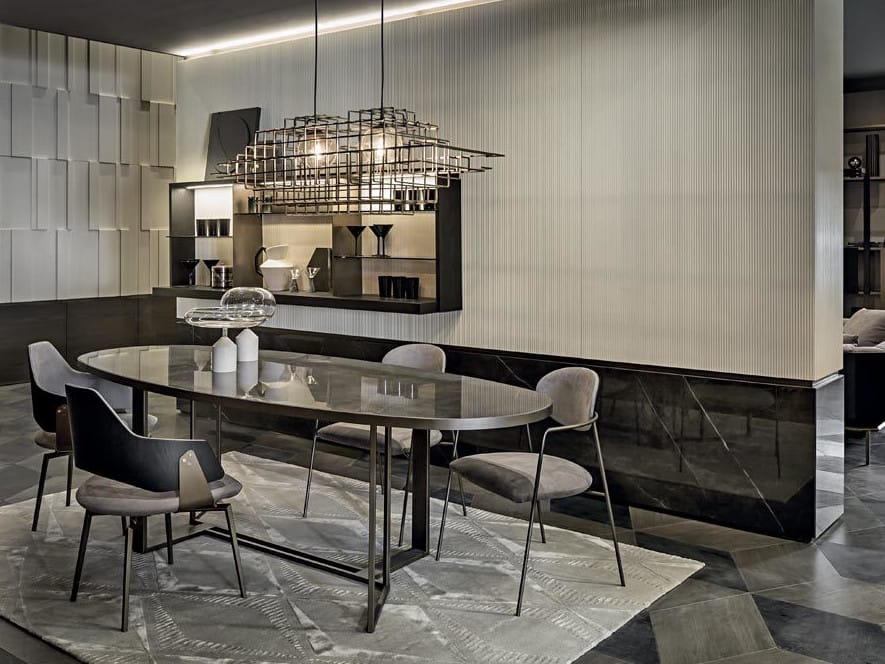 Овальный керамический обеденный стол Shake ARCH-00101323 - Вид №1