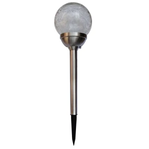 Фонарик садовый на солнечной батарее Kreaforta Apari 46 см цвет серый RGBW свет