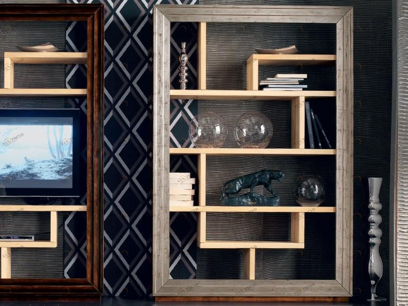 Cantiero Настенный стеллаж из серебра с подставкой под телевизор Étoile day Et1012b