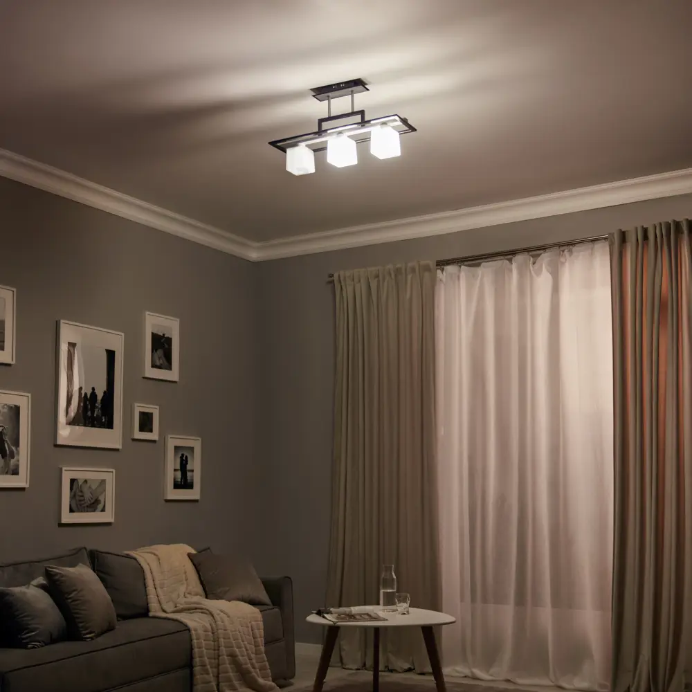 Люстра потолочная Техно КС30093/3C, 3 лампы, 9 м², цвет чёрный КЛЮЧНИК STLM-2135053 - Вид №10