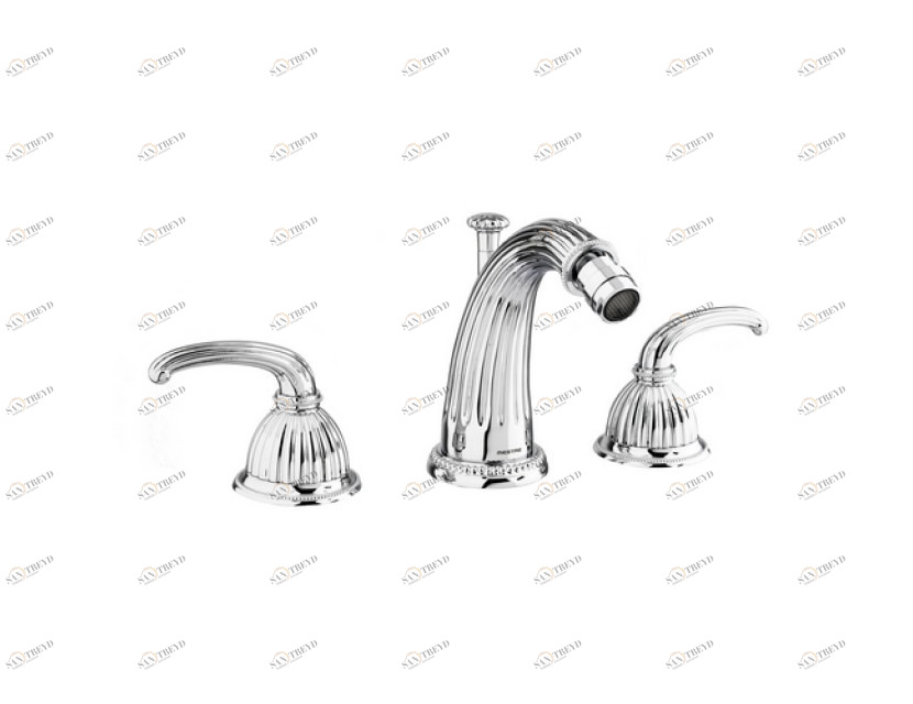 033021.000.62 Комплект биде с тремя отверстиями Сатин никель Mestre Artica