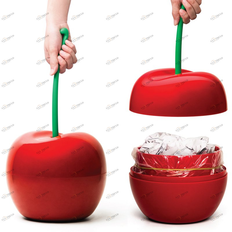 Корзина для мусора 22 см Cherry QUALY  00-3871336 Красный 