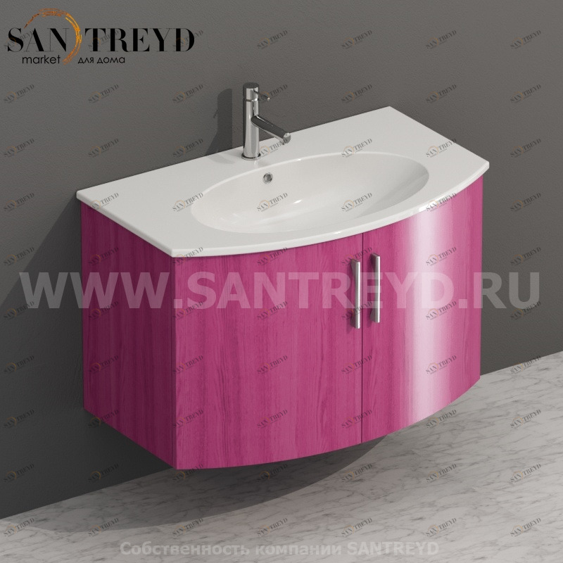 MDMA80Y6077 Тумба с двумя створками 78 см розовая Globo 4ALL Италия Ceramica Globo