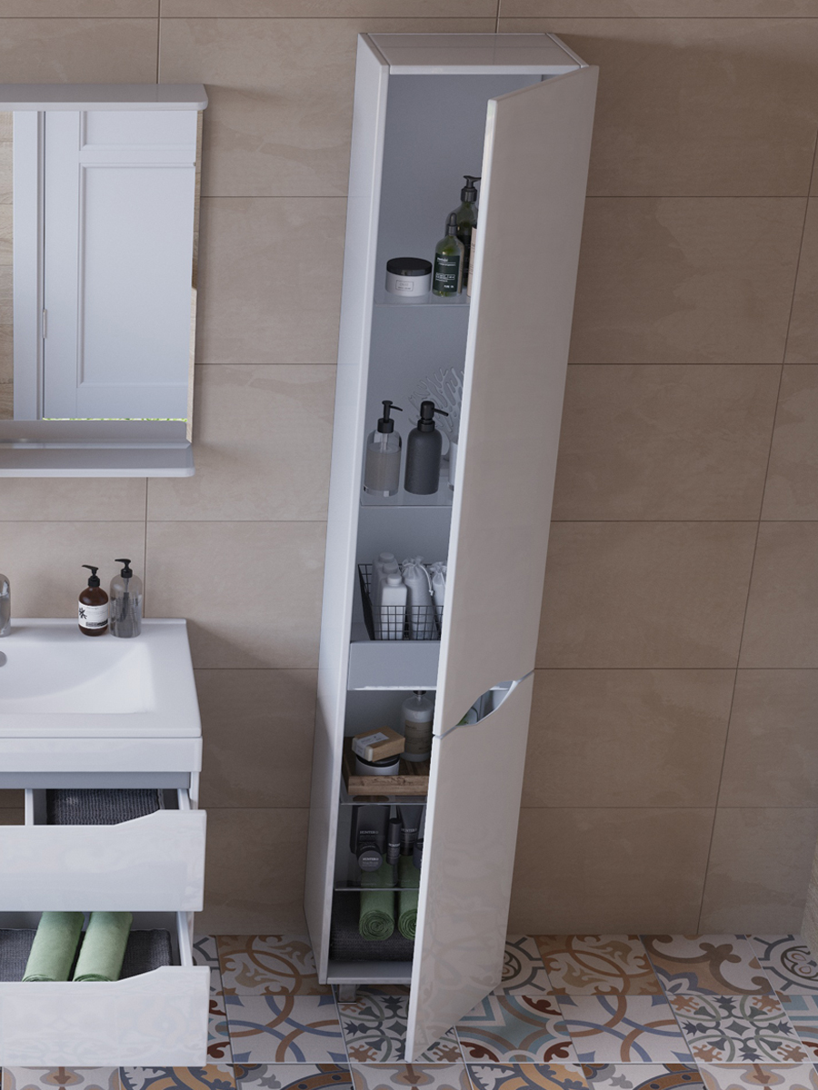 Пенал Minor 350350⨉300⨉1840 мм белый Santreyd sun-id-664580 - Вид №1