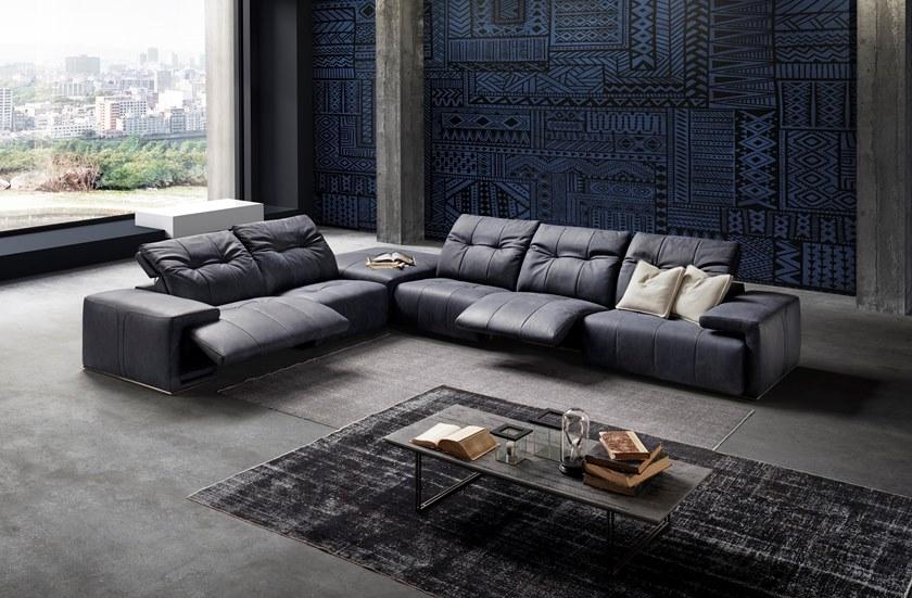 Rossini Sofas Секционный раскладывающийся кожаный диван sun-id-1358523 - Вид №7