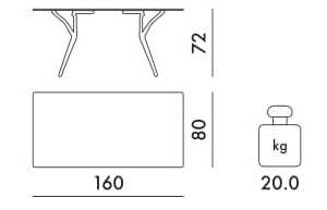 Складной стол из алюминия и полипропилена Kartell SPOON ARCH-00114824 - Вид №24