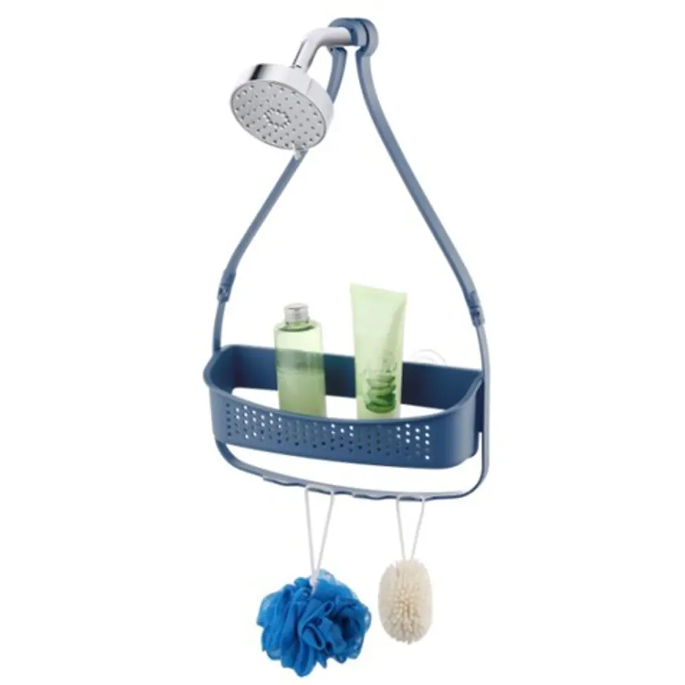 Полка для ванной прямоугольная Raindrops W5682-1B одноярусная 32 см цвет синий Полка 1-ая STLM-2077961