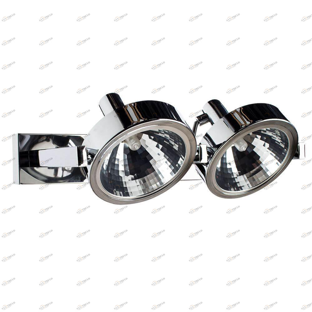 Спот потолочный цвета хром с 2 плафонами Arte Lamp 100 A4507PL-2CC ARTE LAMP 100 00-3926280 Хром 