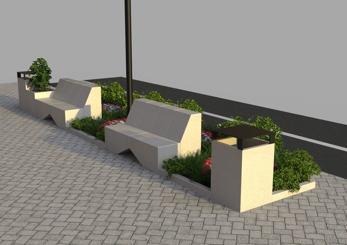 Реконструированная каменная модульная скамья Viscio Urban Design Modula ARCH-00034613 - Вид №1