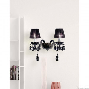 Masiero MILORD A2/VV Black glass/ORG/12 бра