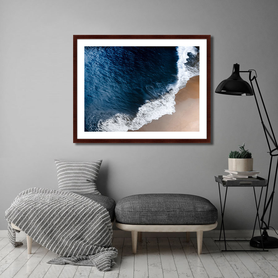 Арт-фотография в деревянной раме 78,5х100 см Bali waves wait for surfers КАРТИНЫ В КВАРТИРУ  264825 Белый;голубой;разноцветный  - Вид №2