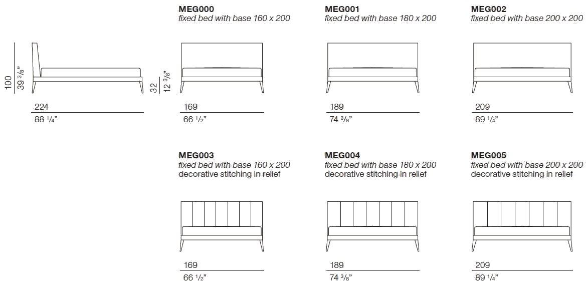 Bodema Кровать двуспальная с обивкой кожей sun-id-1483280 - Вид №3